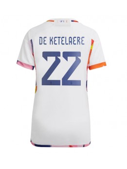 Billige Belgia Charles De Ketelaere #22 Bortedrakt Dame VM 2022 Kortermet